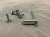 4 - CHROME FLAT SEAT SCREW BOLT CENTER CAP LOCKS 8MM THREAD 3/4" LONG WITH KEY