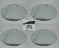 * 4 CAP DEAL CHROME WHEEL RIM CENTER CAPS NO LOGO W/ LOCKS 991-0625 or 89-9190